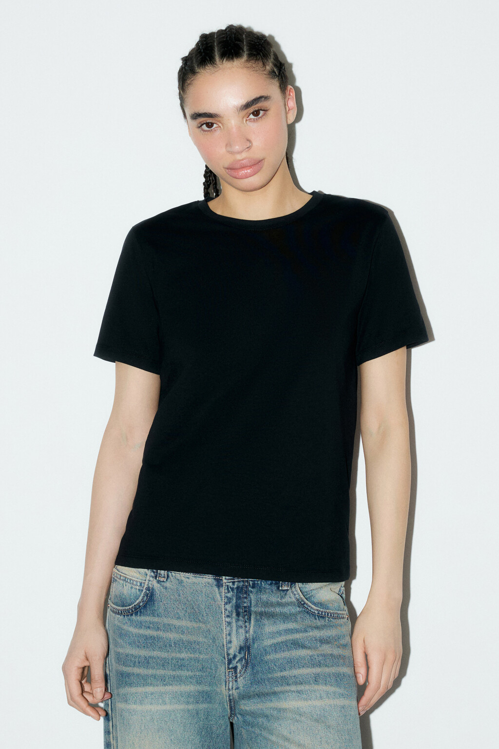 Футболка TSHIRT базовая из хлопка - цвет черный - 2
