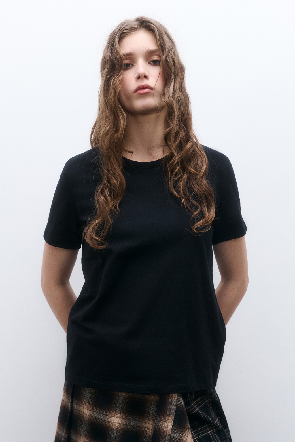 Футболка TSHIRT базовая из хлопка - цвет черный - 2
