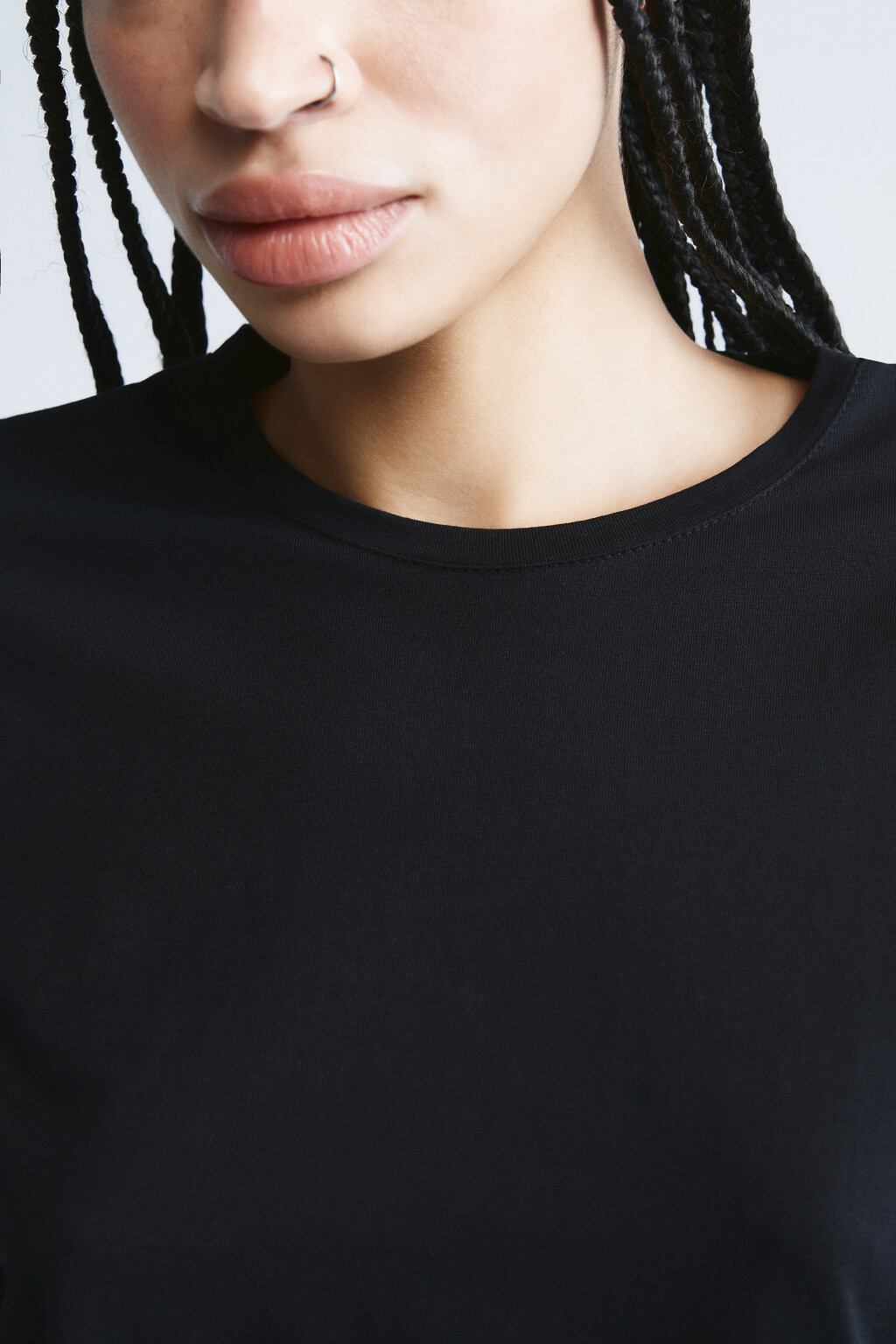 Футболка базовая из хлопка - цвет черный - 5