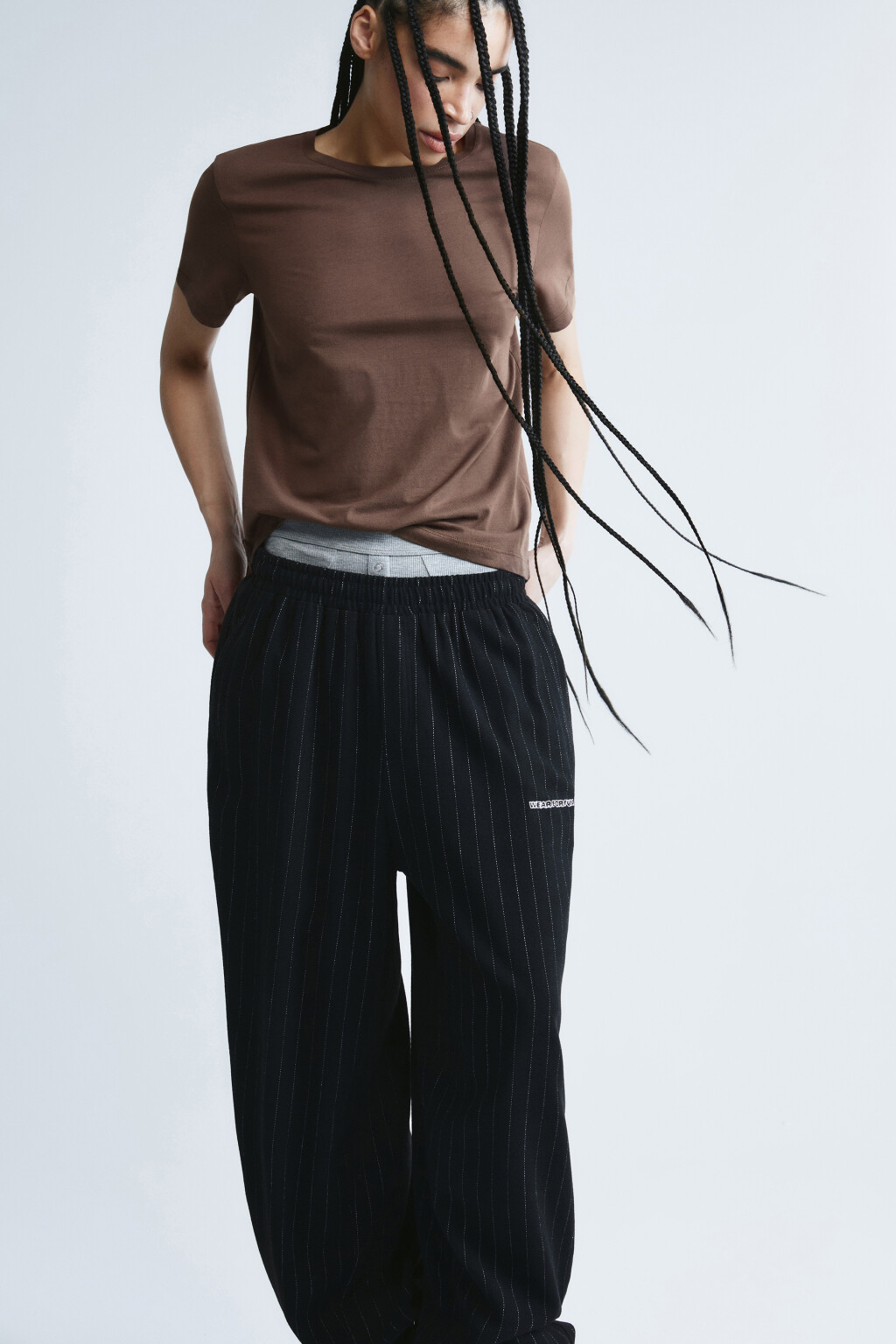 Футболка прямая базовая из хлопка - цвет бежевый - 1