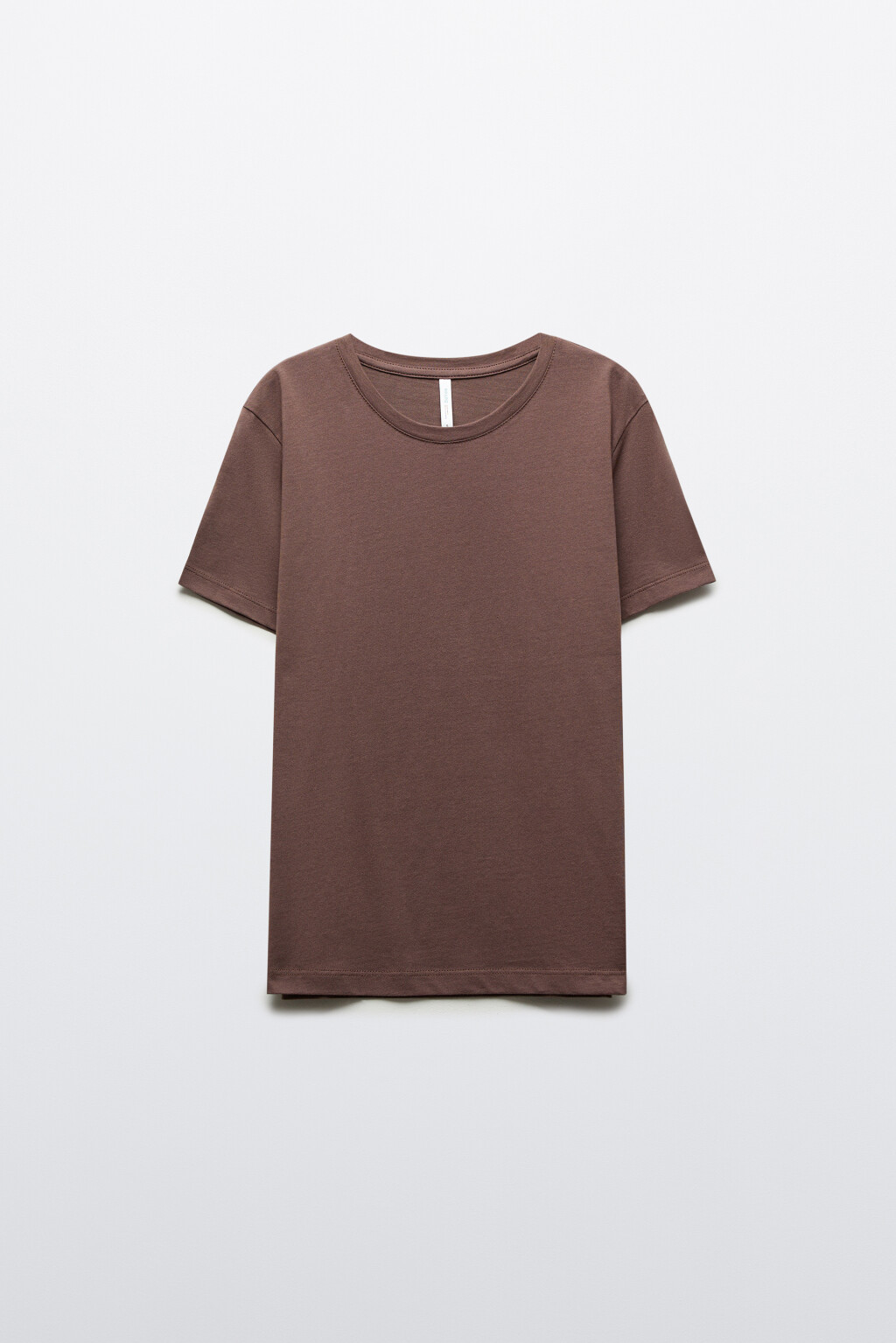 Футболка прямая базовая из хлопка - цвет бежевый - 1