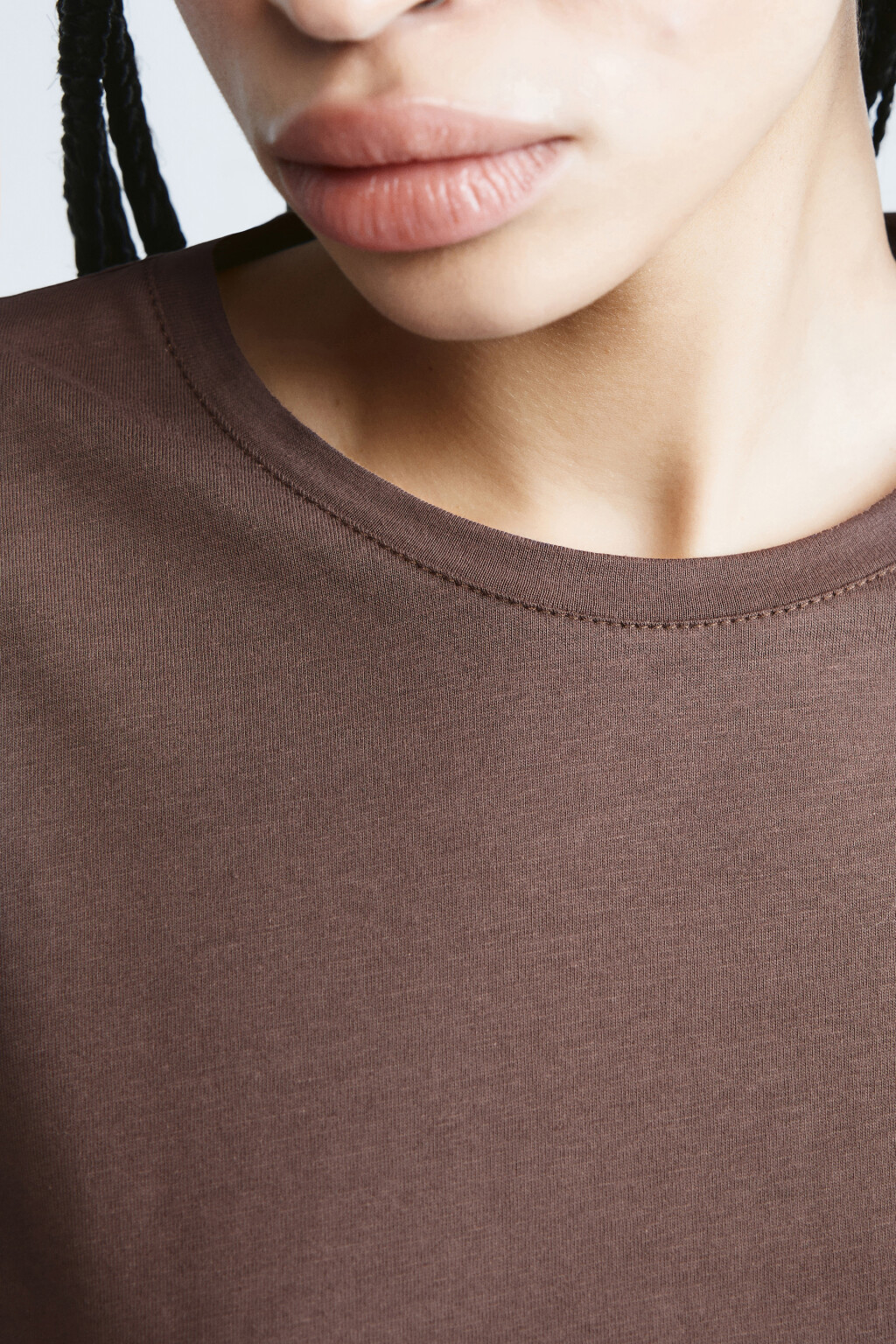 Футболка прямая базовая из хлопка - цвет бежевый - 5