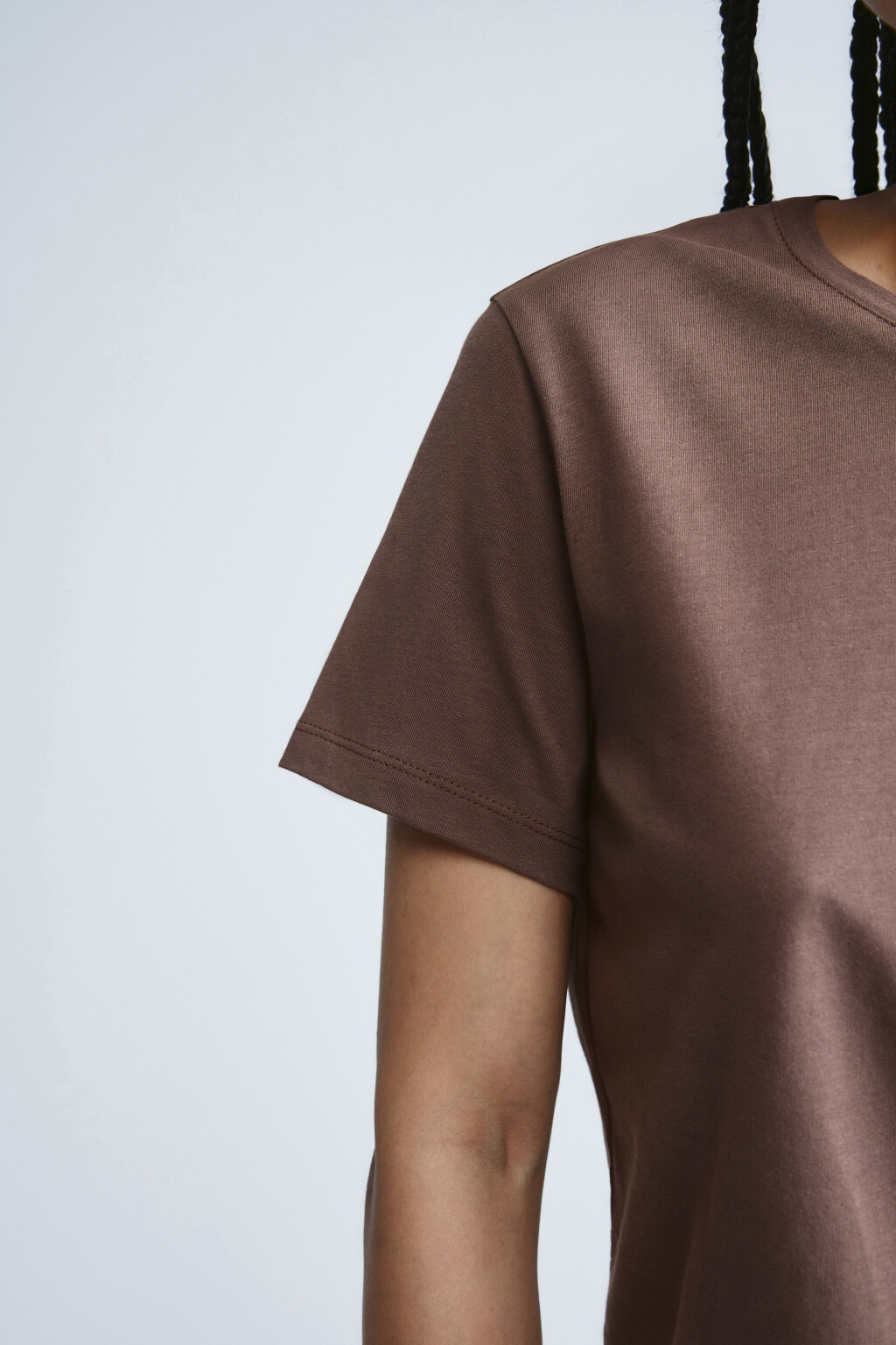 Футболка прямая базовая из хлопка - цвет бежевый - 6