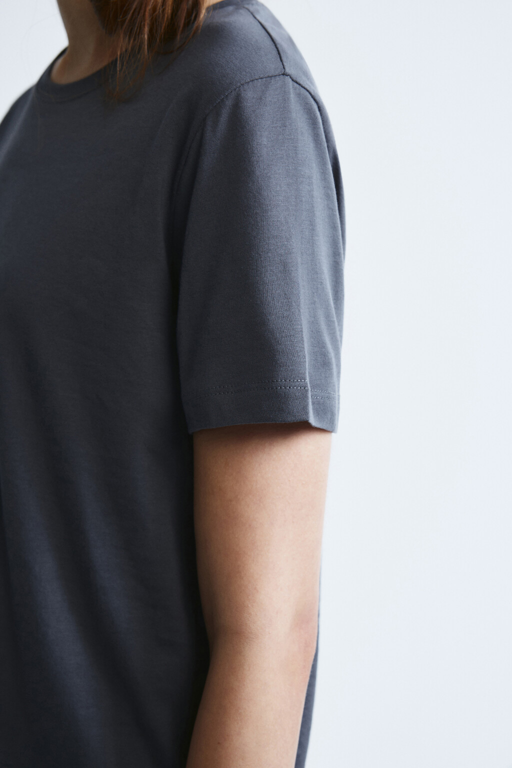 Футболка прямая базовая из хлопка - цвет серый - 6