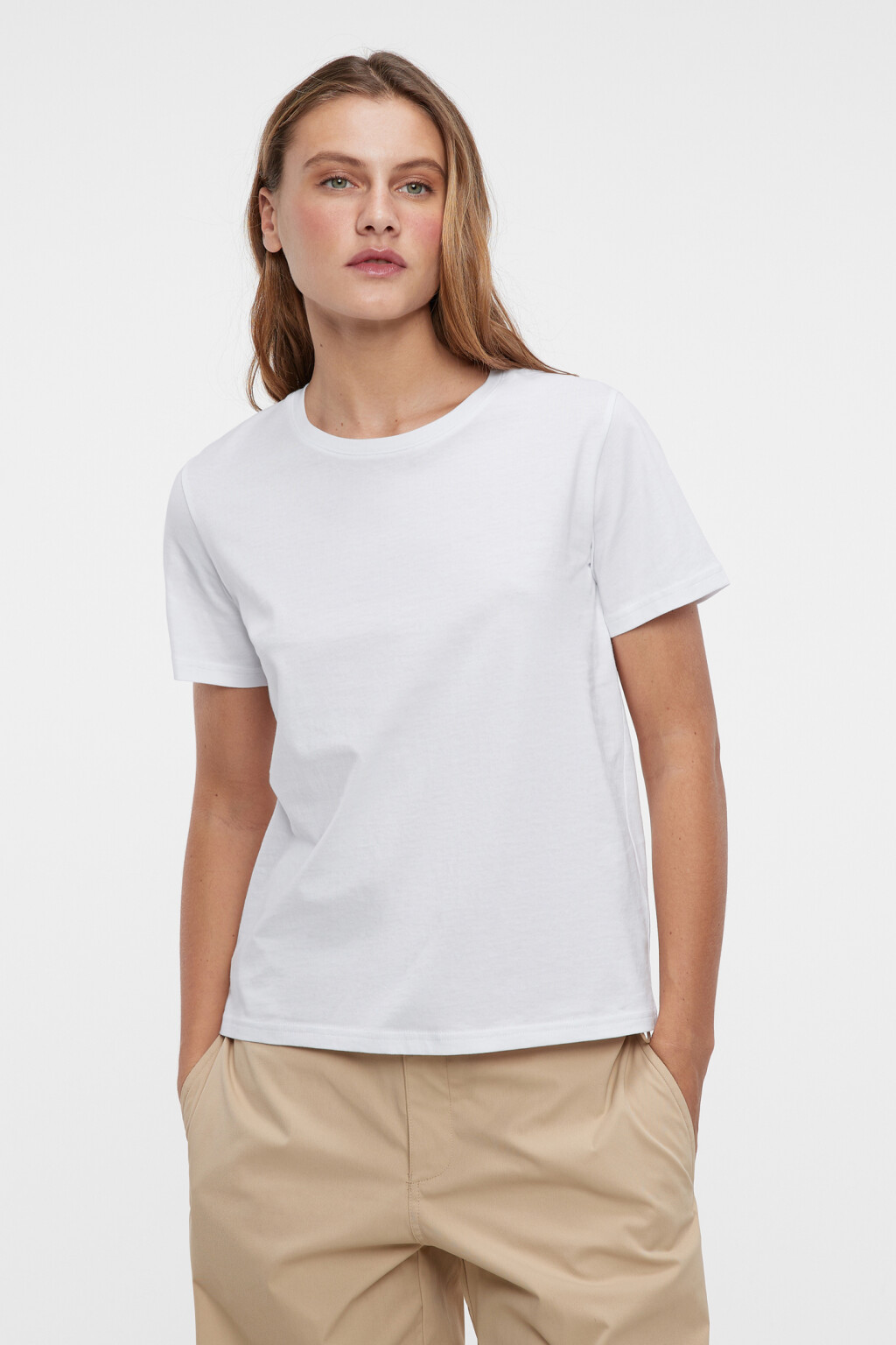 Футболка TSHIRT хлопковая базовая - цвет белый - 2