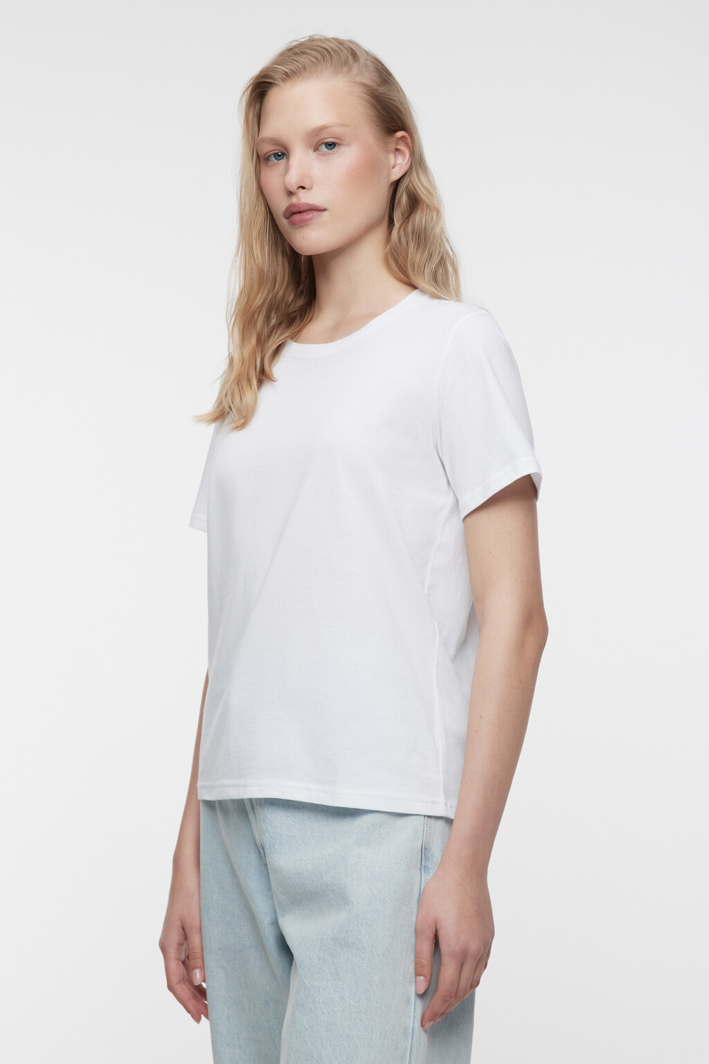 Футболка TSHIRT хлопковая базовая - цвет белый - 3