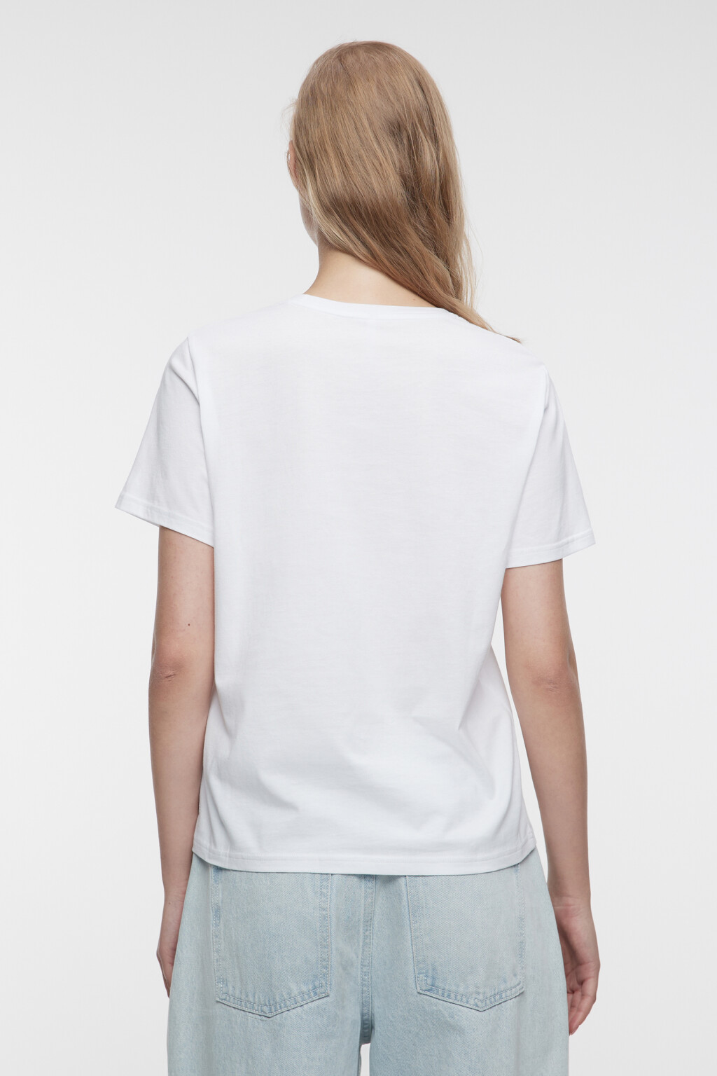 Футболка TSHIRT хлопковая базовая - цвет белый - 4