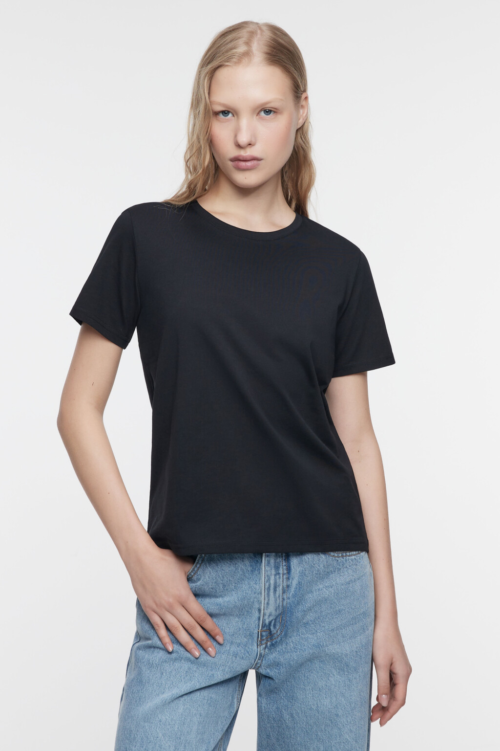Футболка TSHIRT хлопковая базовая - цвет черный - 2