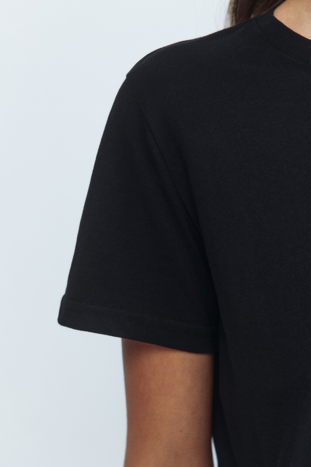 Футболка TSHIRT прямая базовая - цвет черный - 7