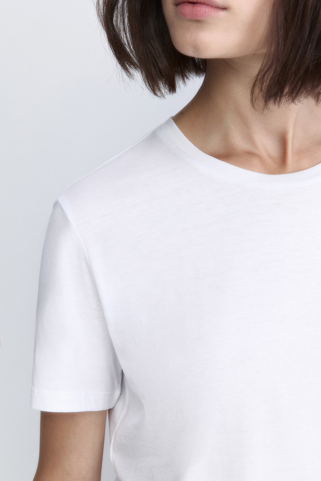 Футболка TSHIRT прямая базовая из хлопка - цвет белый - 7