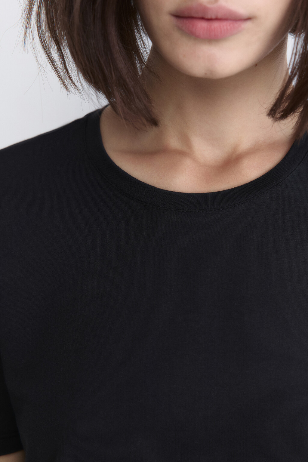 Футболка TSHIRT прямая базовая из хлопка - цвет черный - 6