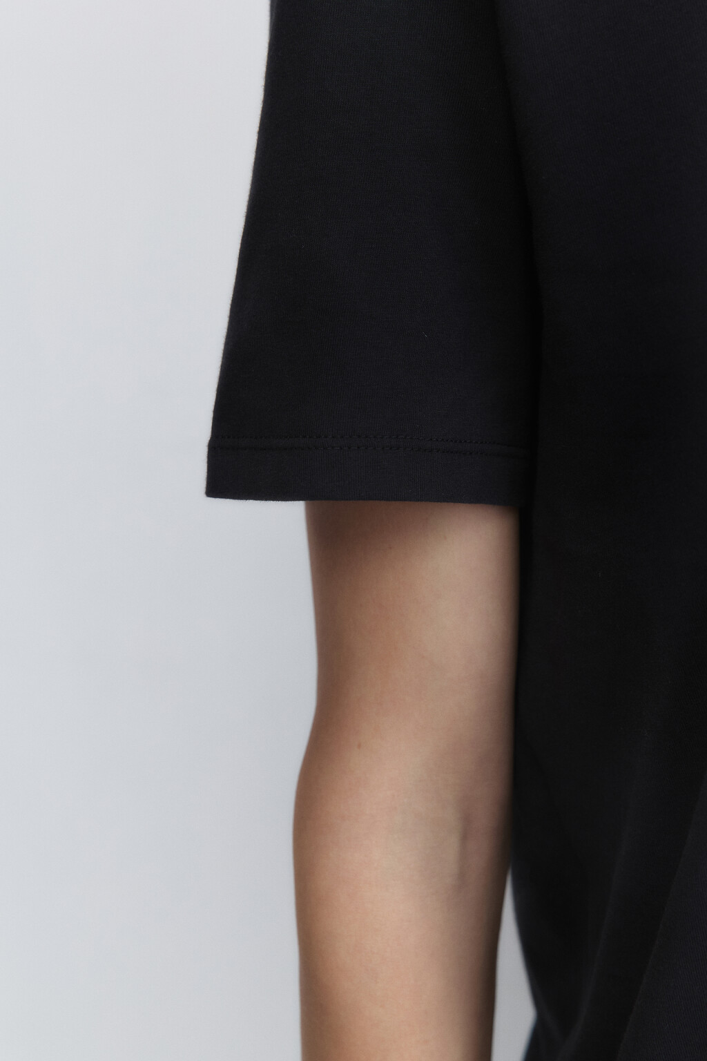 Футболка TSHIRT прямая базовая из хлопка - цвет черный - 7