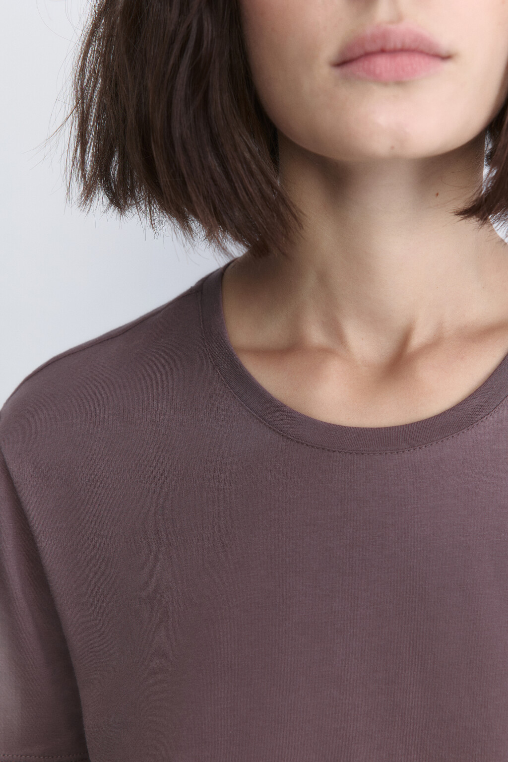 Футболка TSHIRT прямая базовая из хлопка - цвет бежевый - 6