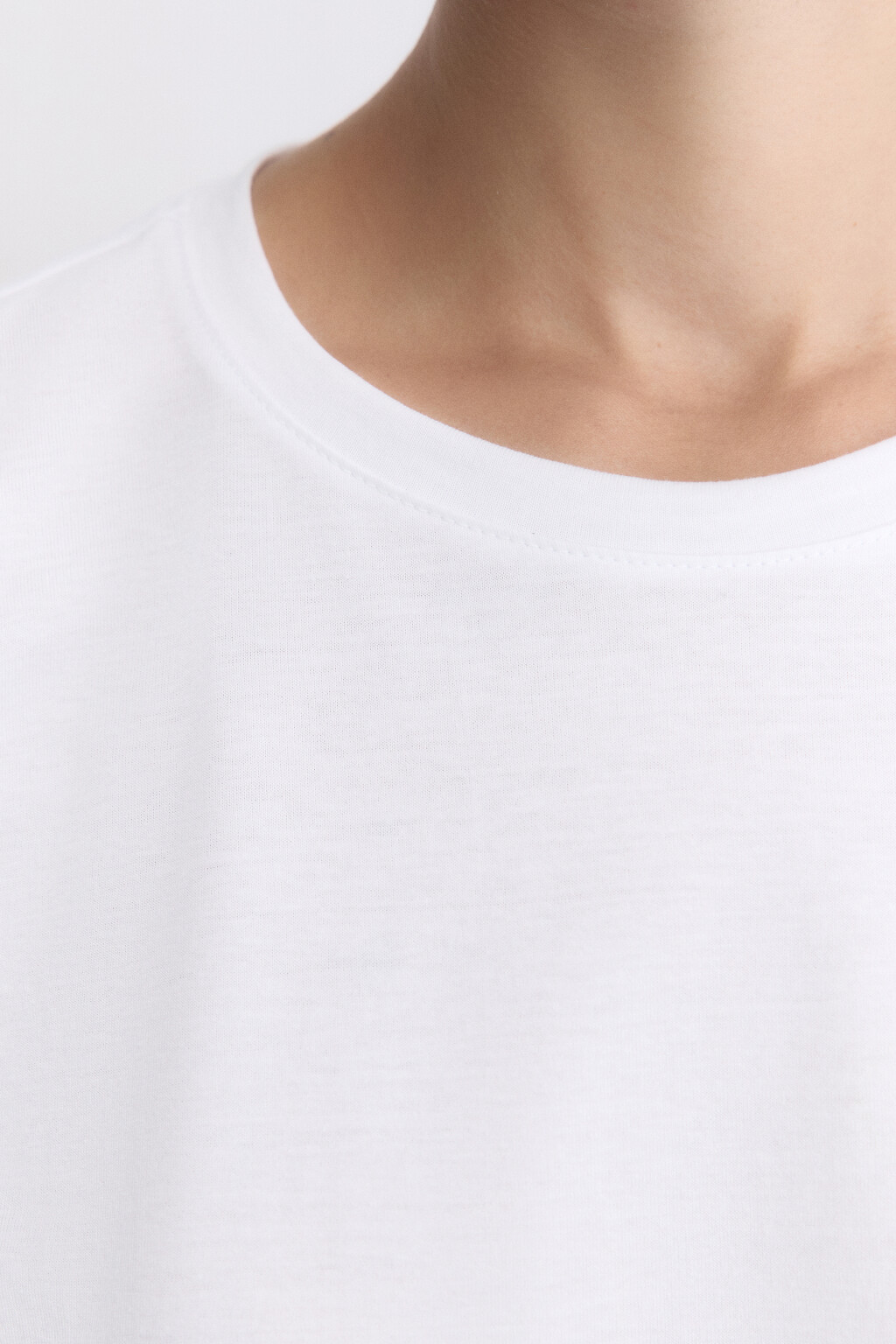 Футболка TSHIRT базовая из хлопка - цвет белый - 6