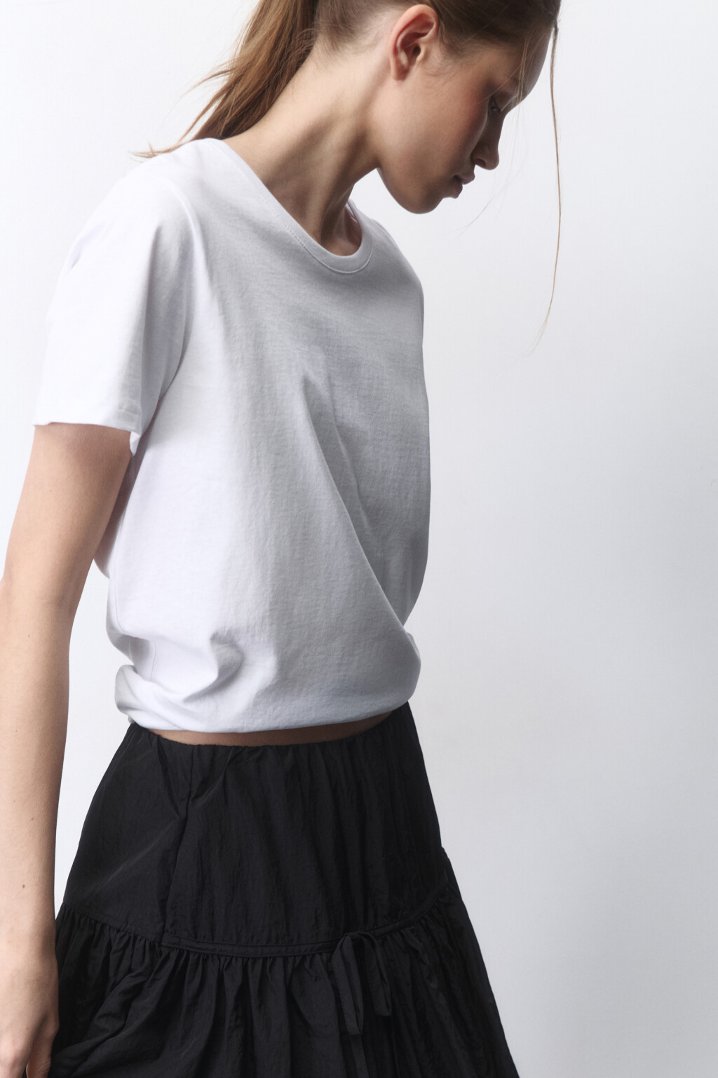 Футболка TSHIRT прямая базовая из хлопка - цвет белый - 1