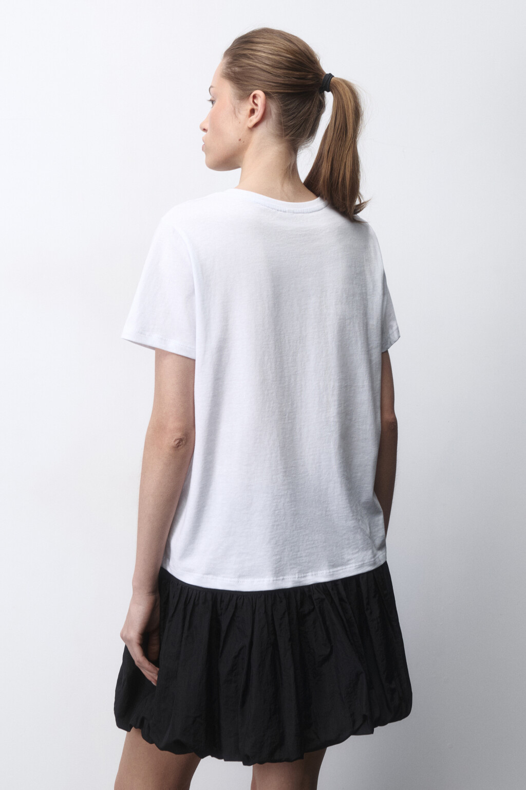 Футболка TSHIRT прямая базовая из хлопка - цвет белый - 3