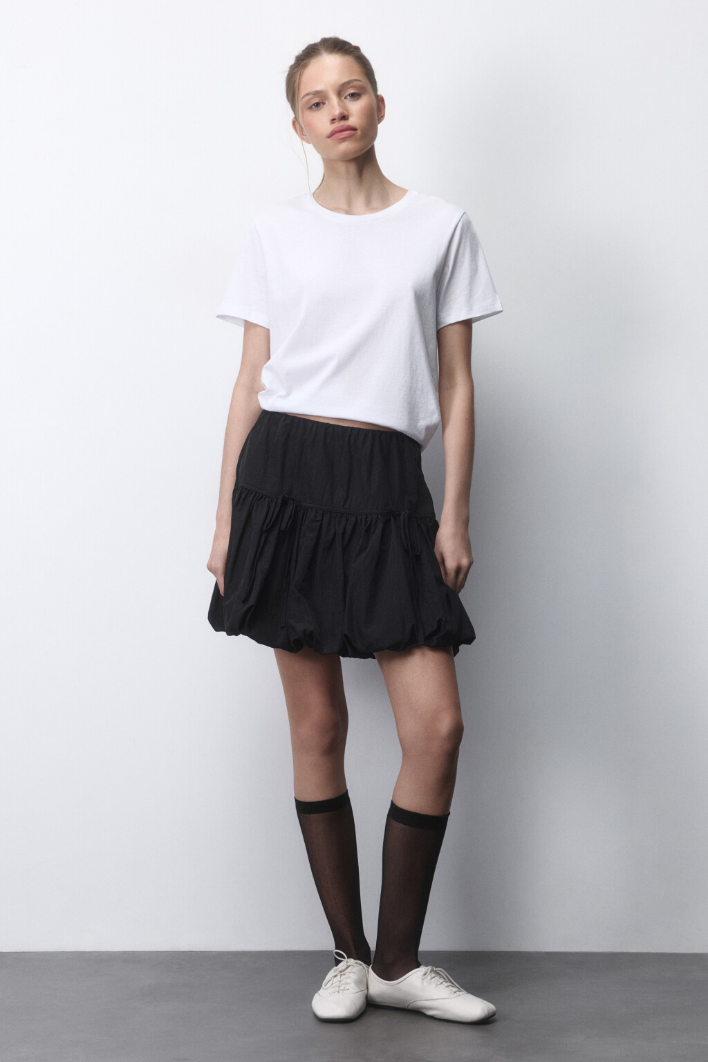 Футболка TSHIRT прямая базовая из хлопка - цвет белый - 4