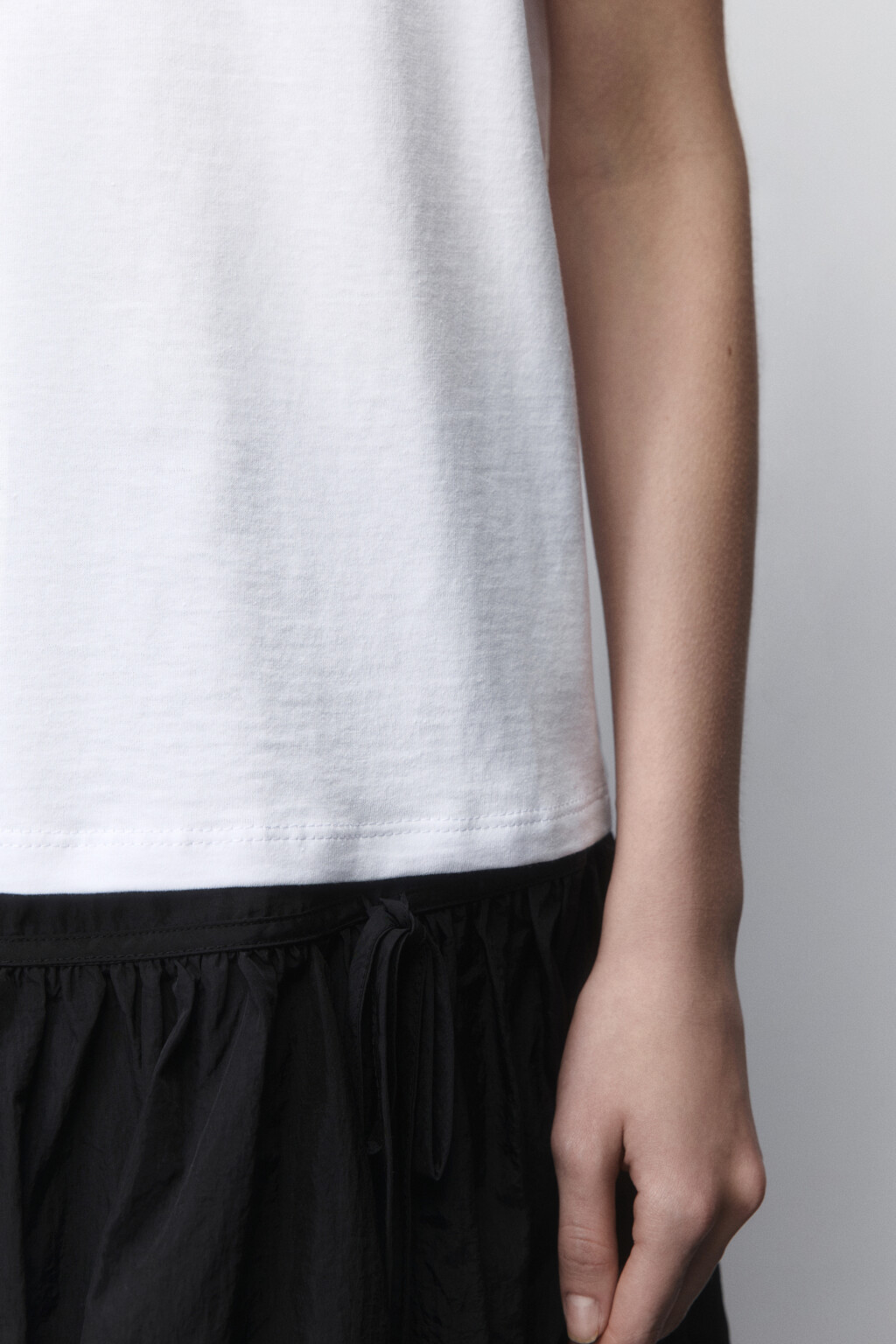 Футболка TSHIRT прямая базовая из хлопка - цвет белый - 6