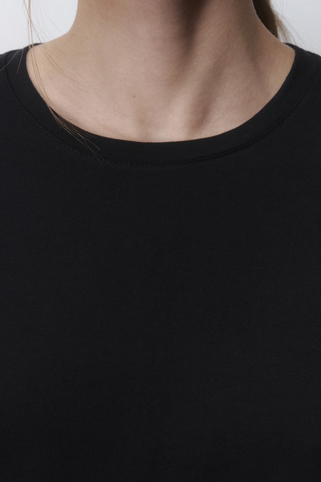 Футболка TSHIRT прямая базовая из хлопка - цвет черный - 6