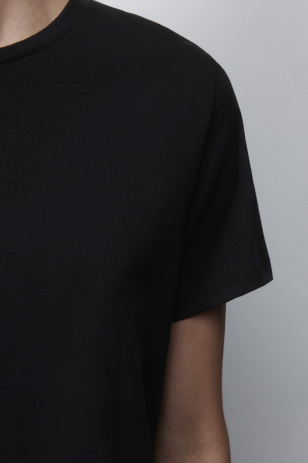 Футболка TSHIRT прямая базовая из хлопка - цвет черный - 7
