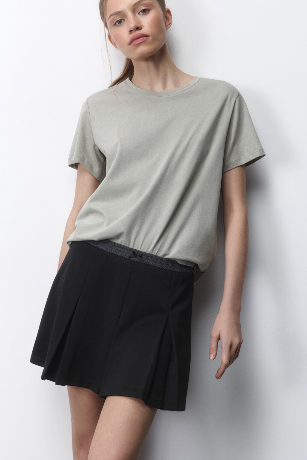 Футболка TSHIRT прямая базовая из хлопка - цвет зеленый - 1