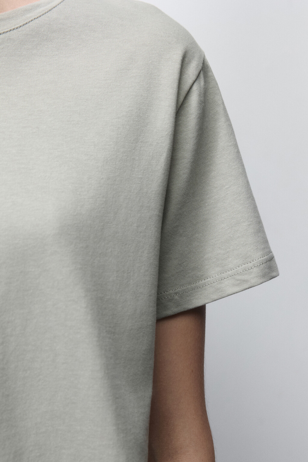 Футболка TSHIRT прямая базовая из хлопка - цвет зеленый - 6