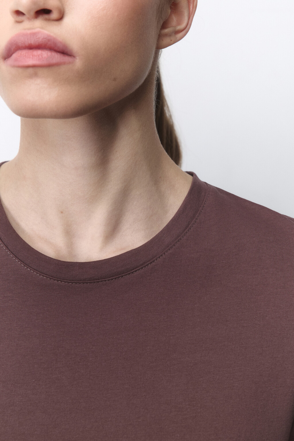 Футболка TSHIRT прямая базовая из хлопка - цвет бежевый - 5