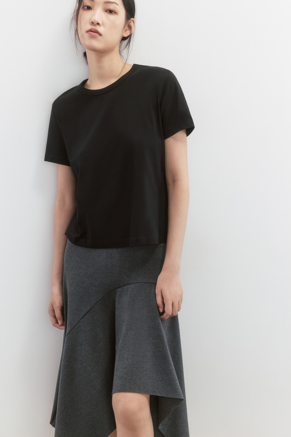 Футболка TTOP базовая из хлопка - цвет черный - 1