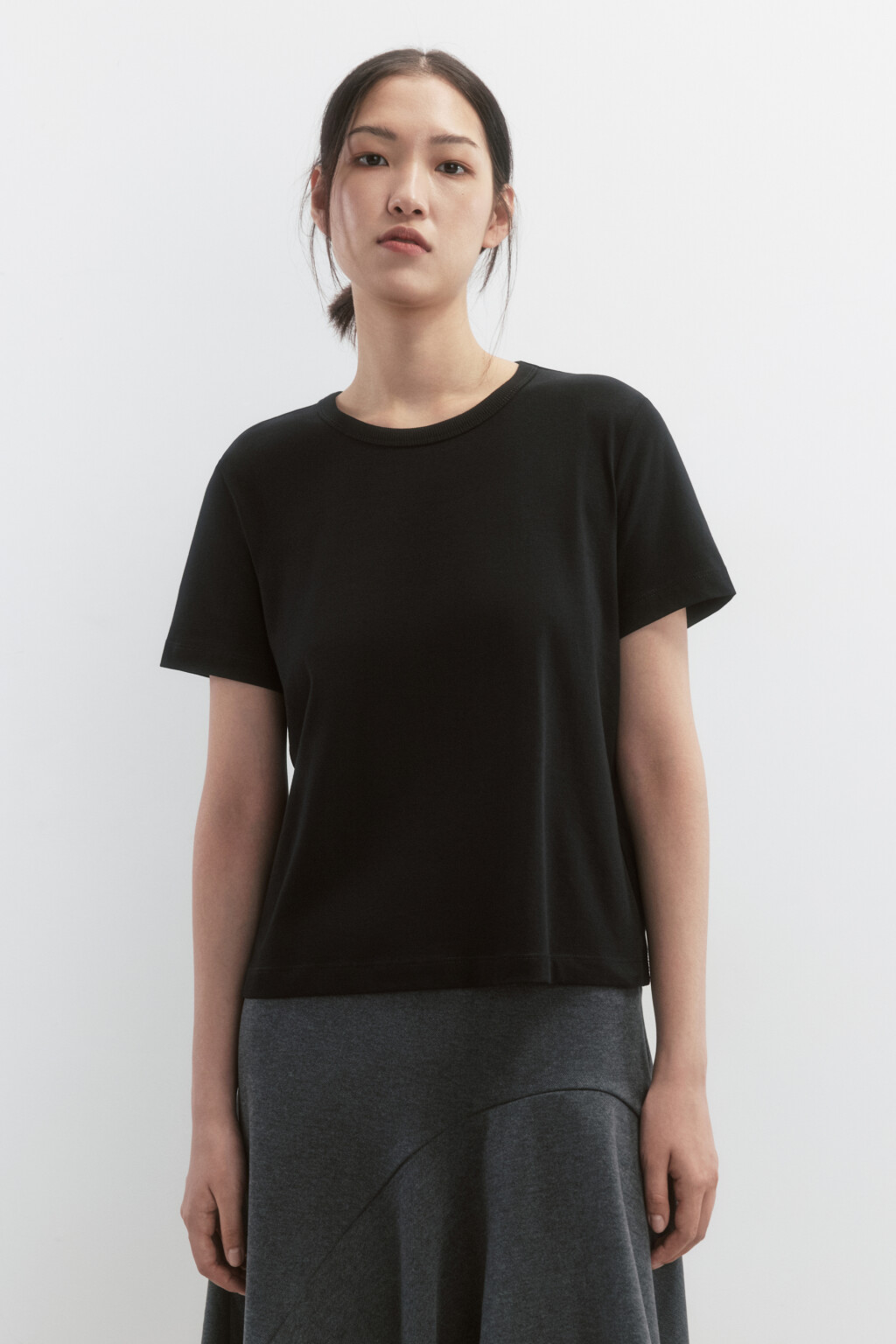 Футболка TTOP базовая из хлопка - цвет черный - 2