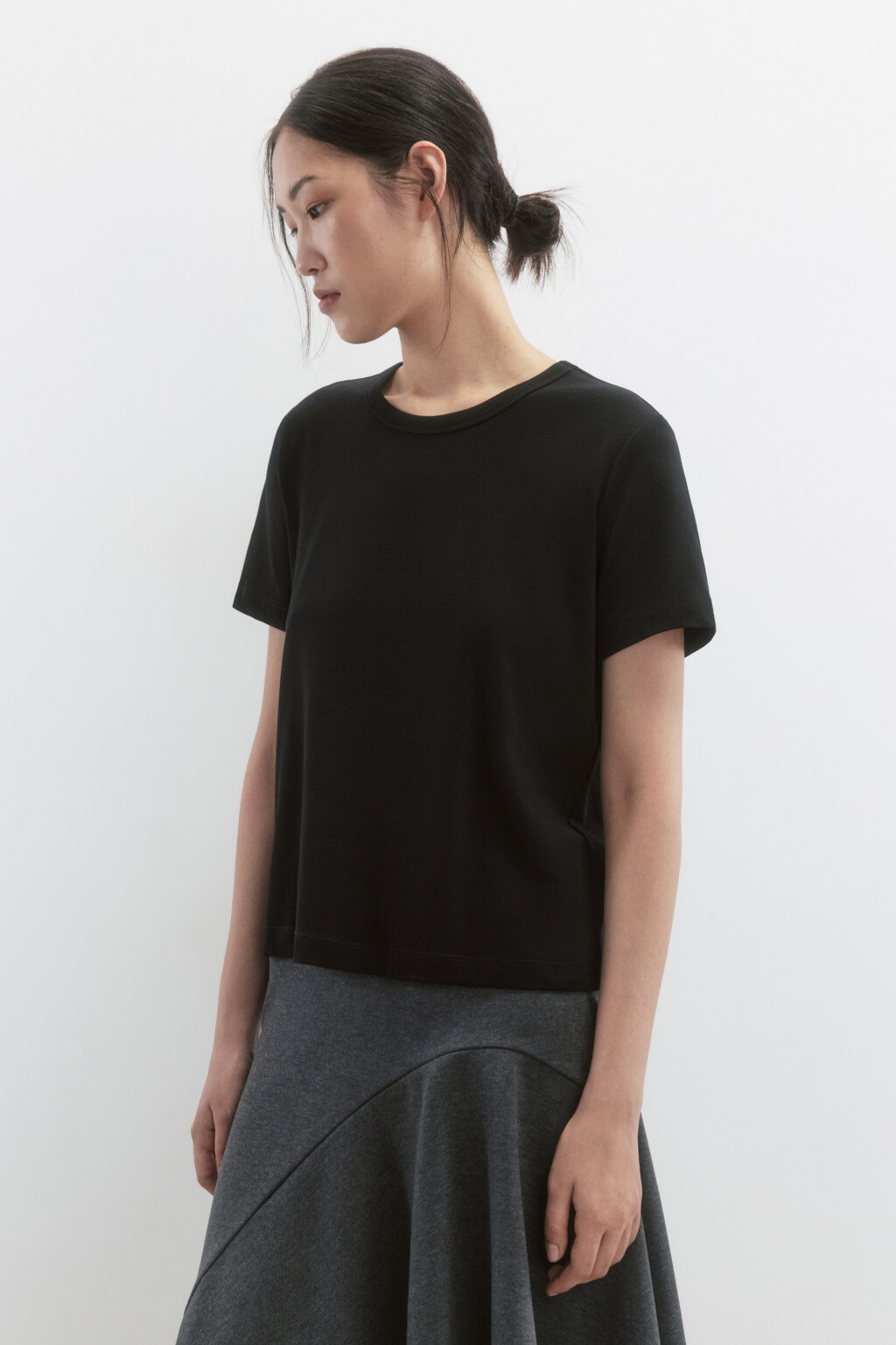 Футболка TTOP базовая из хлопка - цвет черный - 3