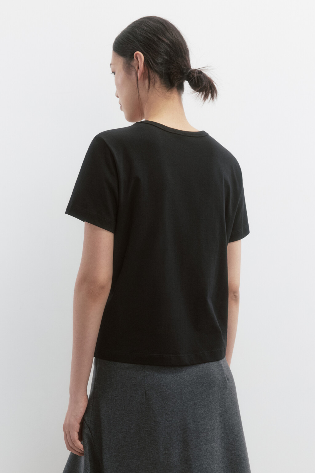 Футболка TTOP базовая из хлопка - цвет черный - 4