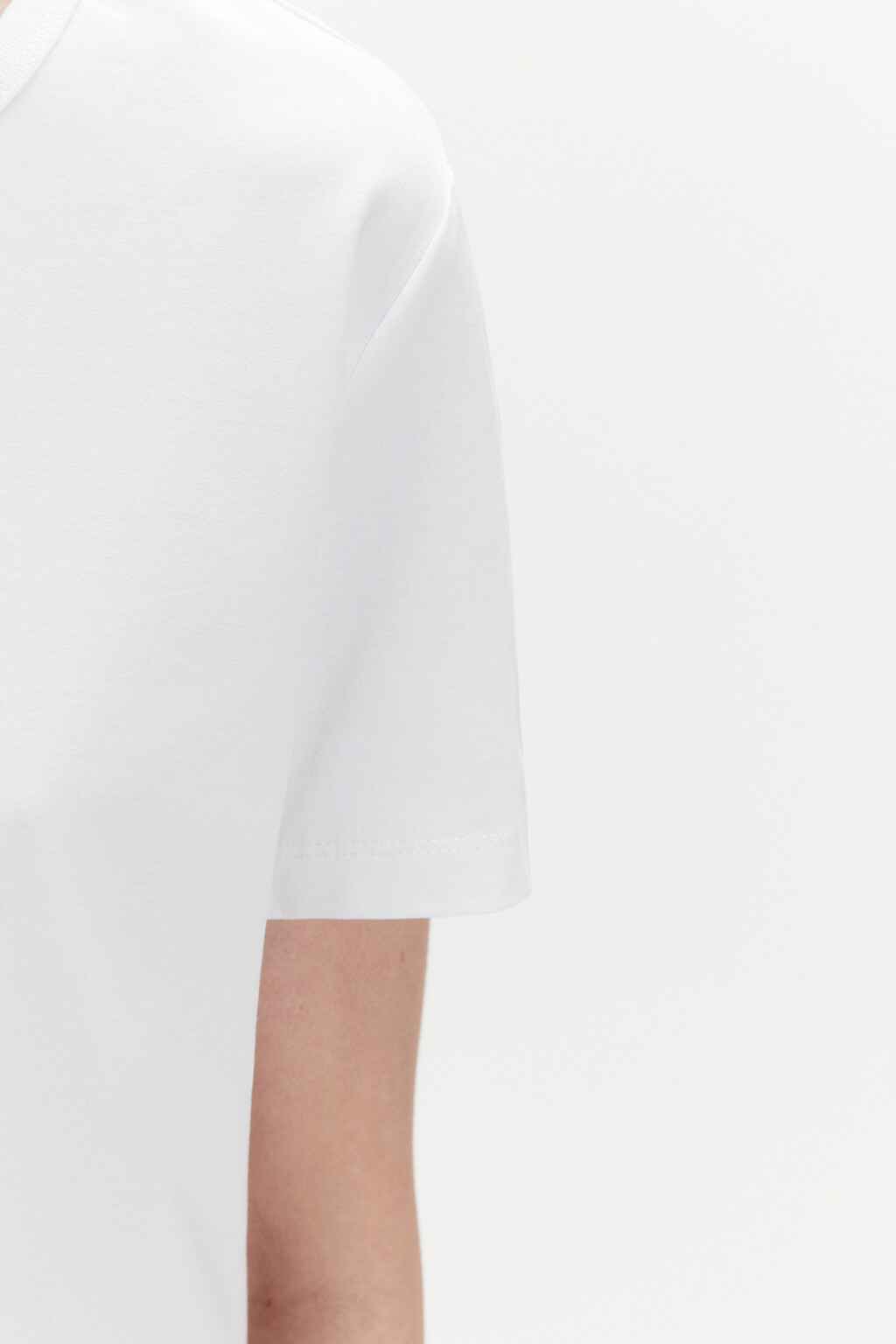 Футболка TTOP хлопковая базовая - цвет белый - 8