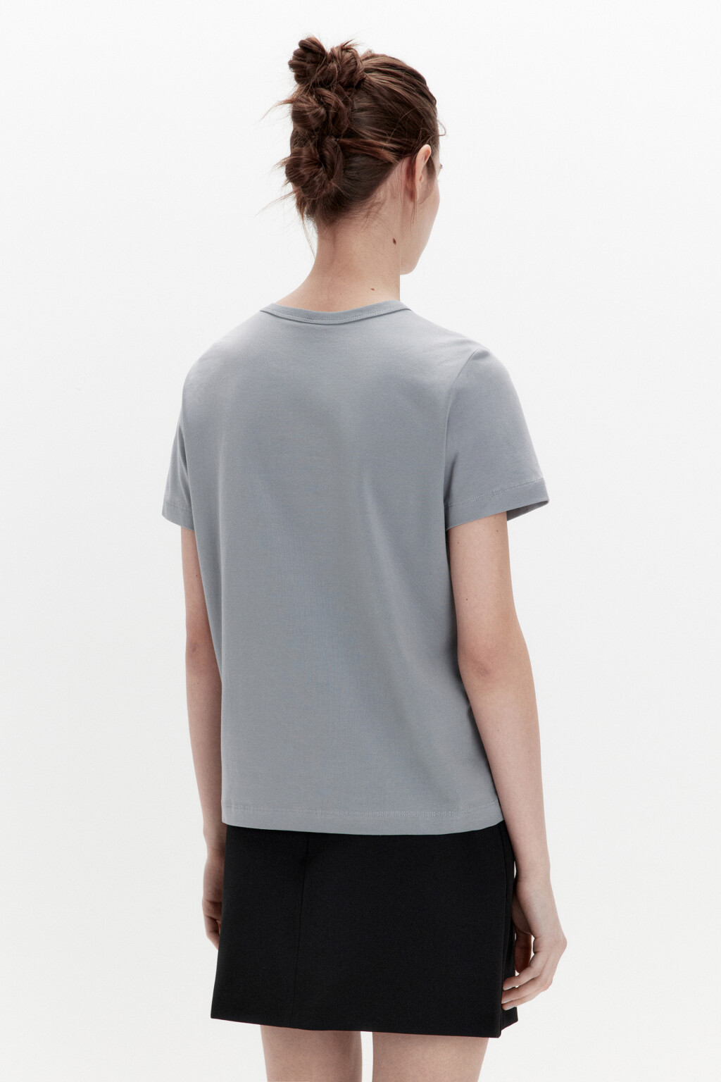 Футболка TTOP базовая из хлопка - цвет серый - 4