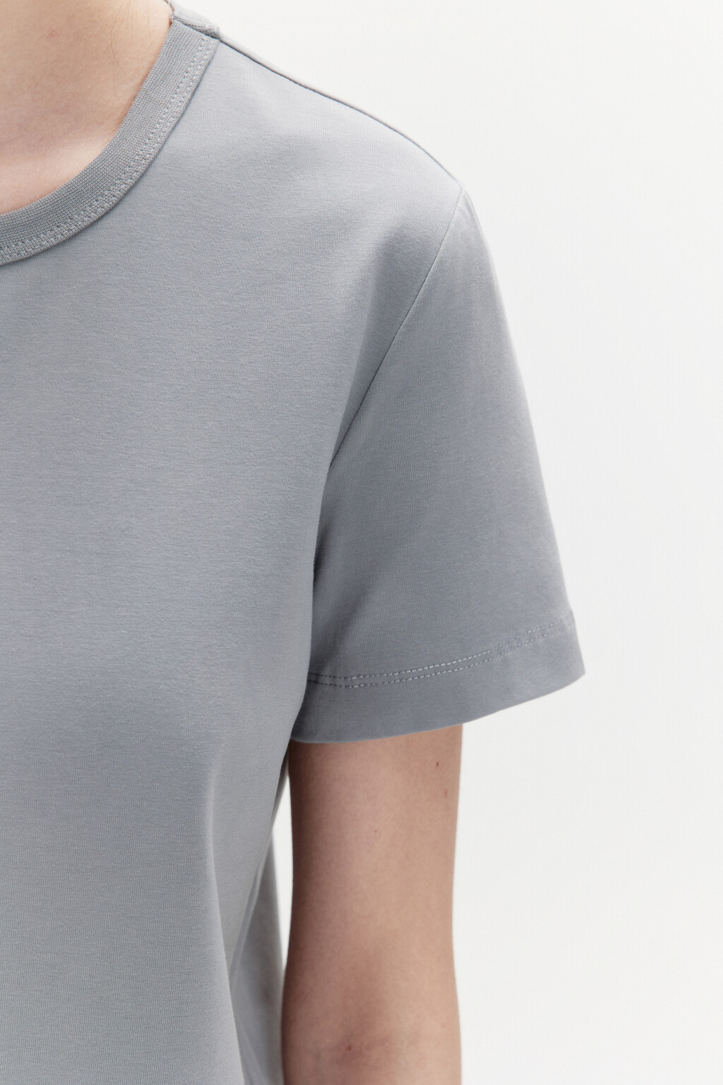 Футболка TTOP базовая из хлопка - цвет серый - 8