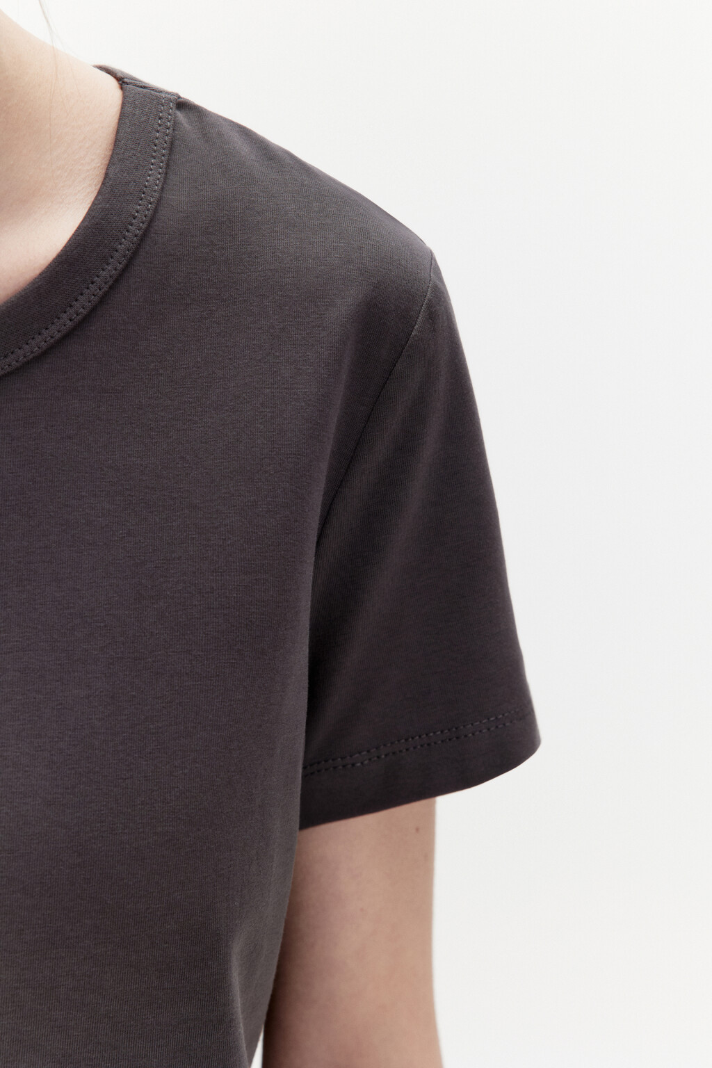 Футболка TTOP базовая из хлопка - цвет серый - 8