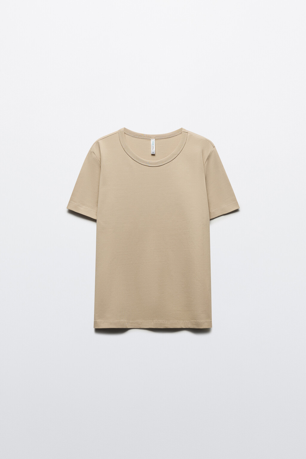 Футболка TTOP базовая из хлопка - цвет бежевый - 7