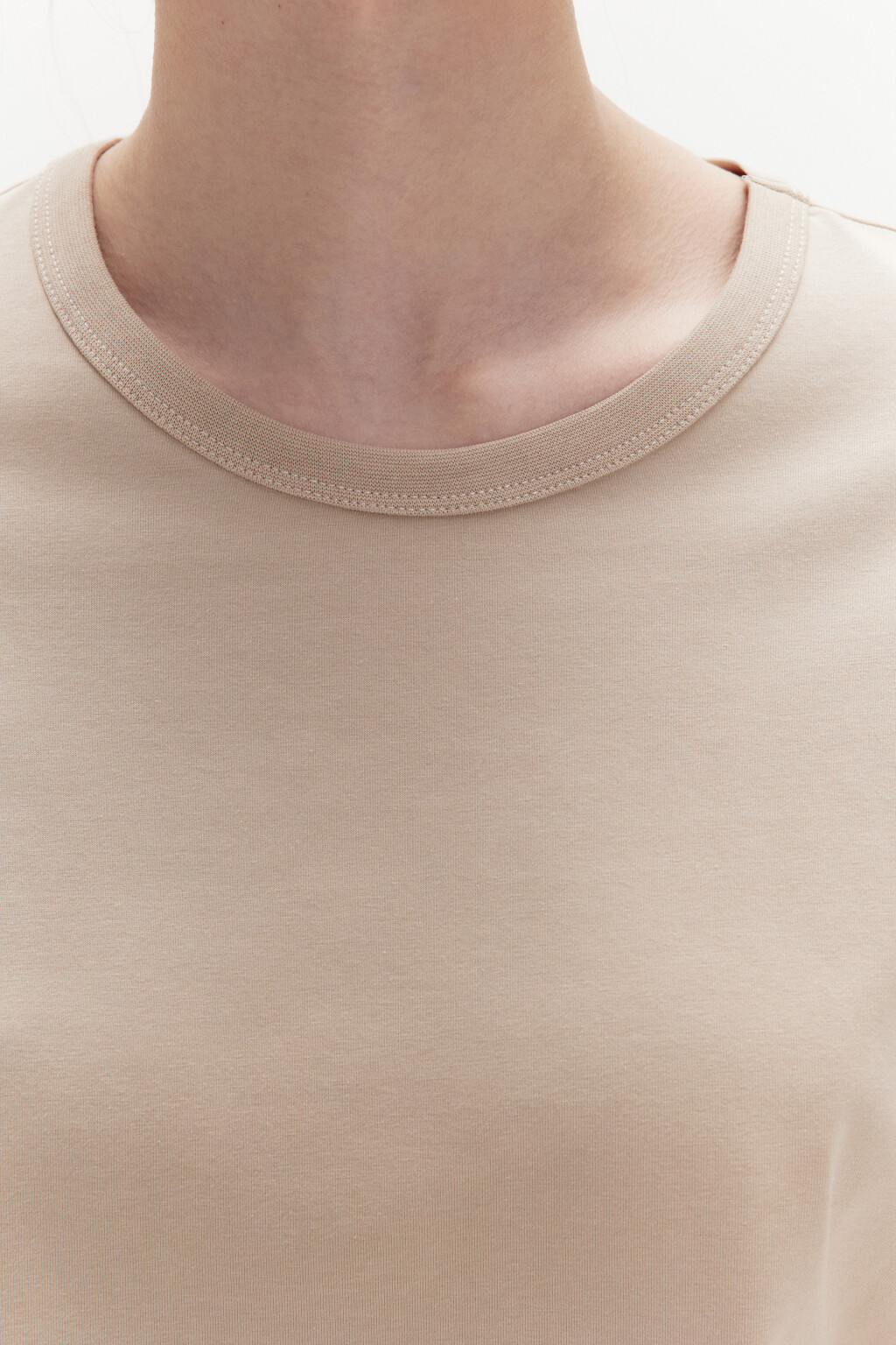 Футболка TTOP базовая из хлопка - цвет бежевый - 5
