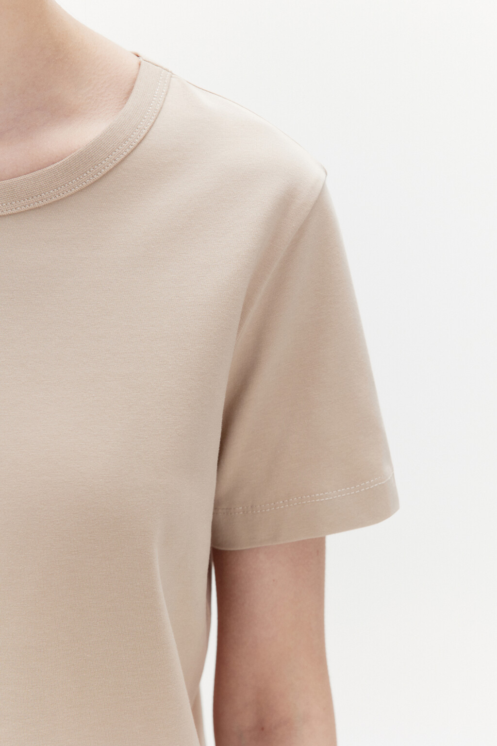 Футболка TTOP базовая из хлопка - цвет бежевый - 6