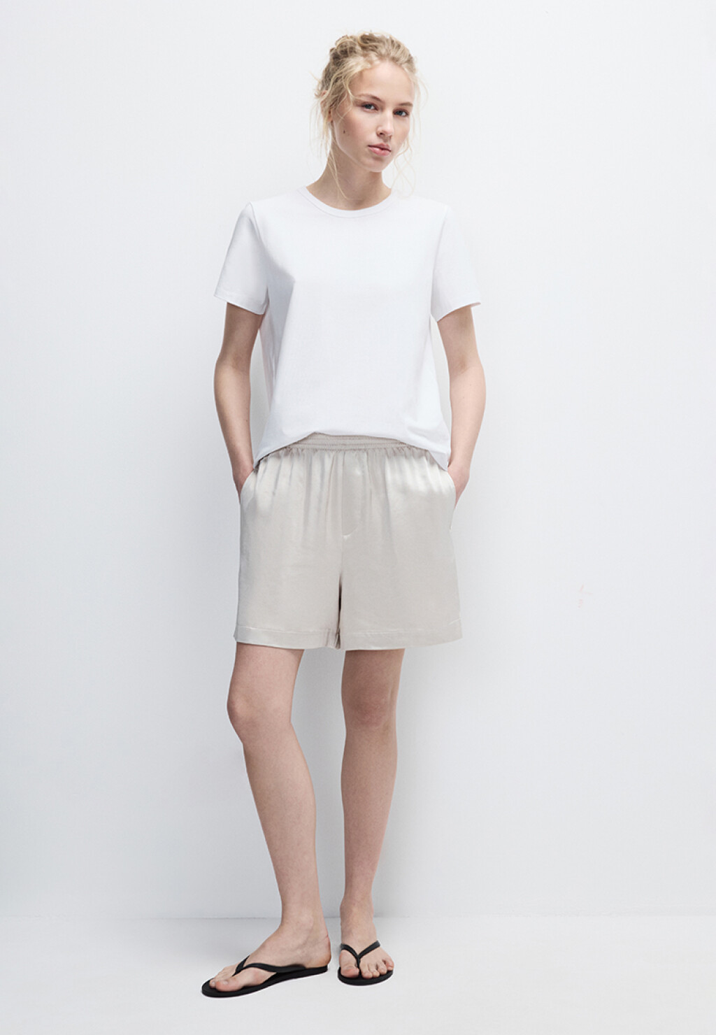 Футболка TTOP базовая из хлопка - цвет белый - 4