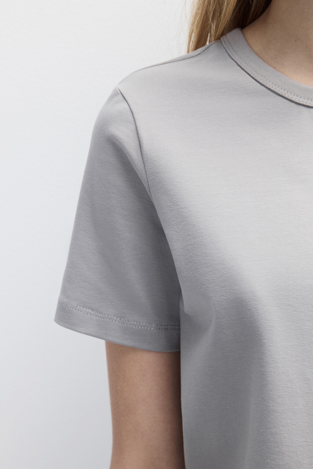 Футболка TTOP базовая из хлопка - цвет серый - 6