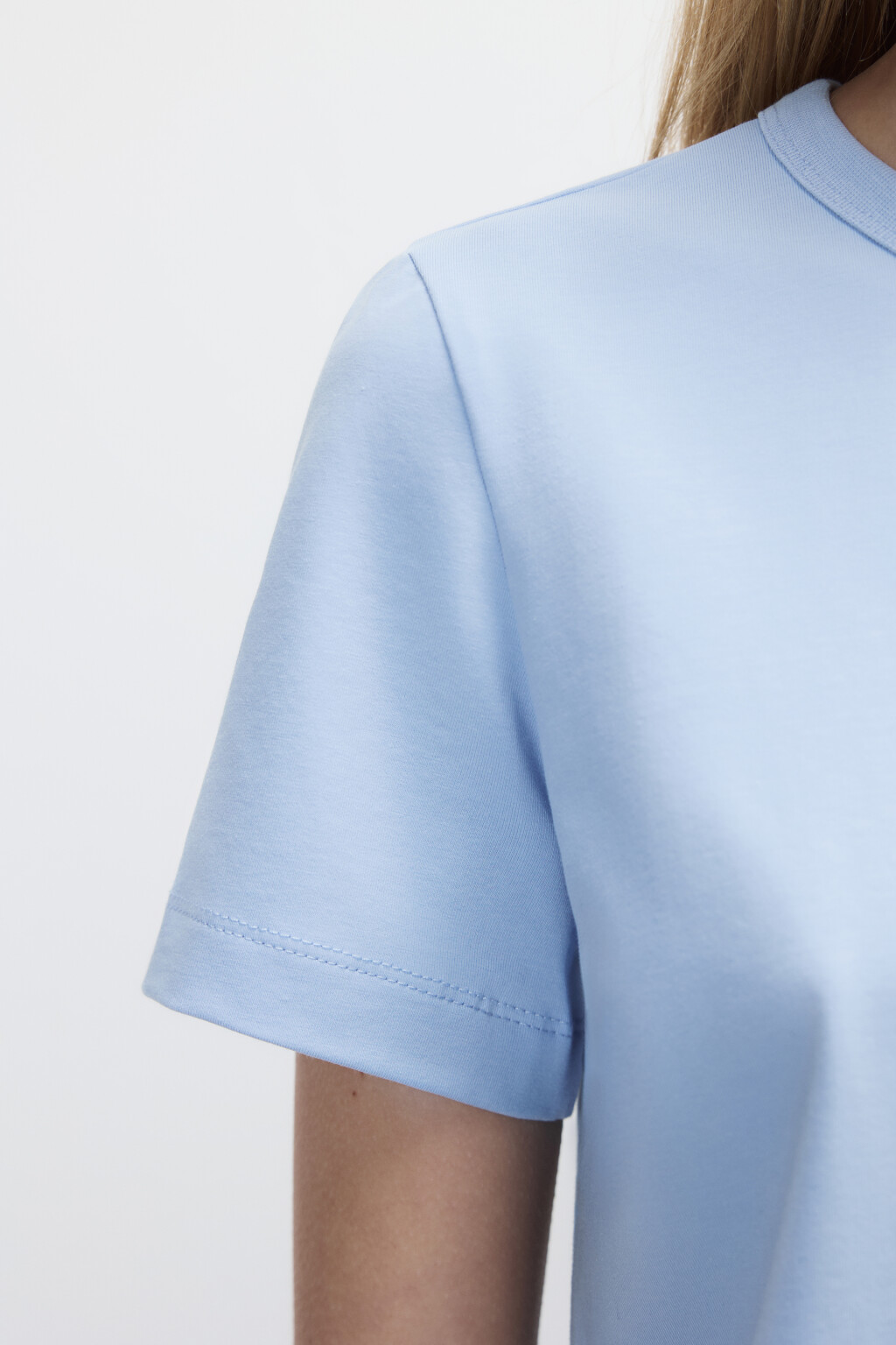 Футболка TTOP базовая из хлопка - цвет голубой - 6
