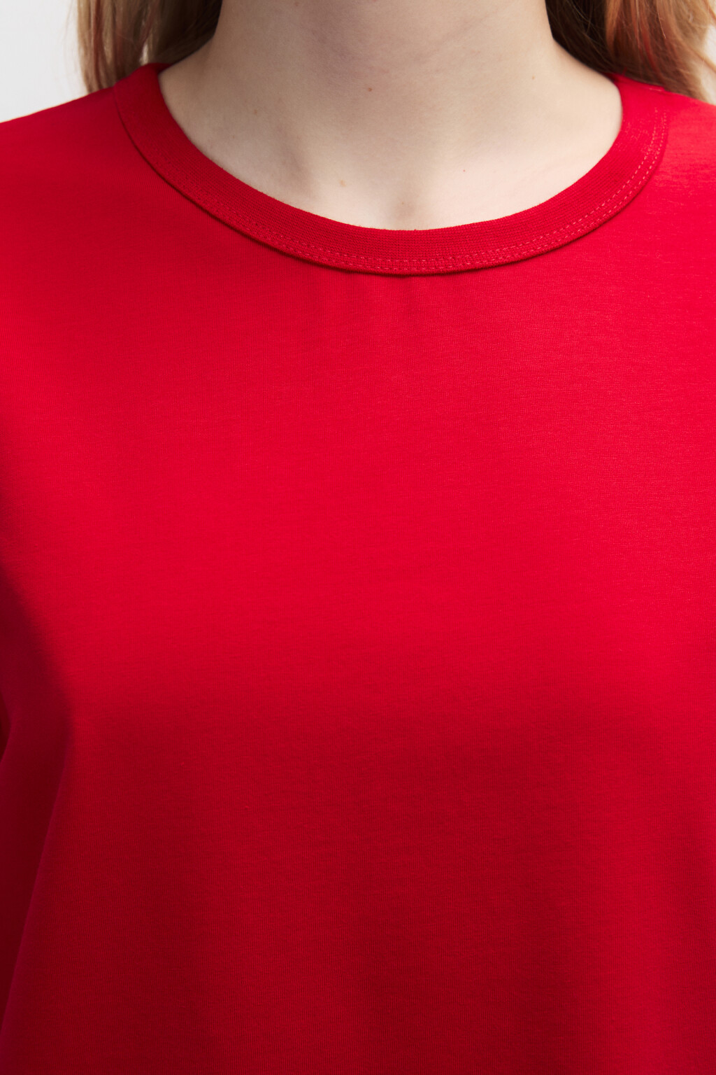 Футболка TTOP базовая из хлопка - цвет красный - 5