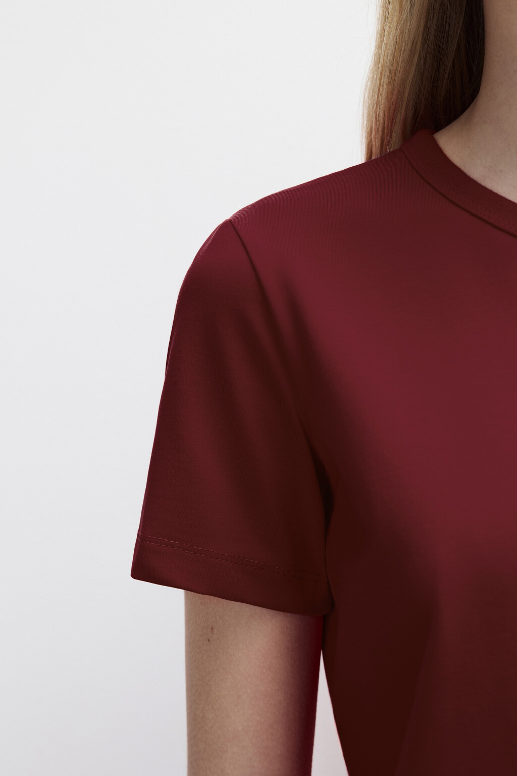 Футболка TTOP базовая из хлопка - цвет бордовый - 6
