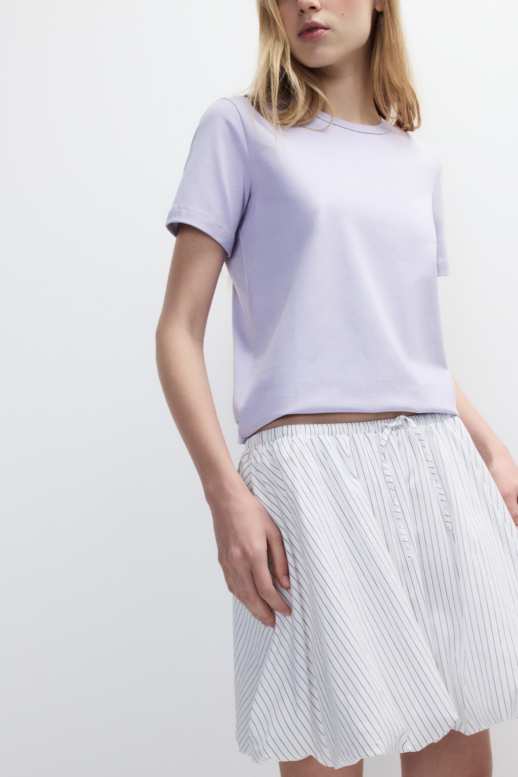 Футболка TTOP базовая из хлопка - цвет сиреневый - 1