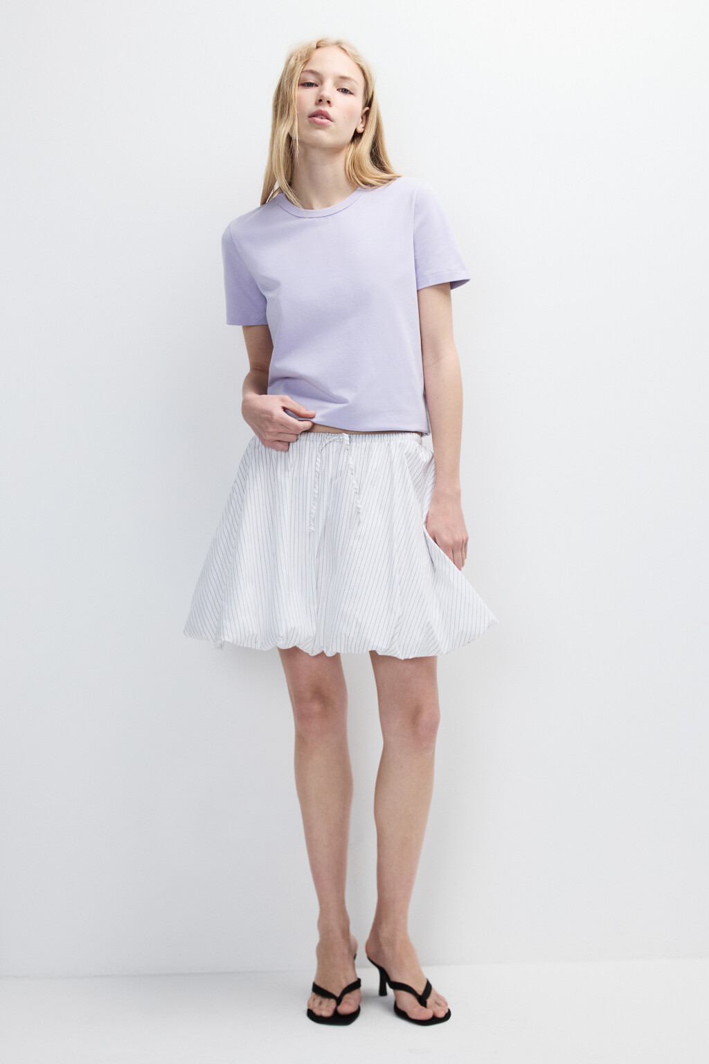 Футболка TTOP базовая из хлопка - цвет сиреневый - 4