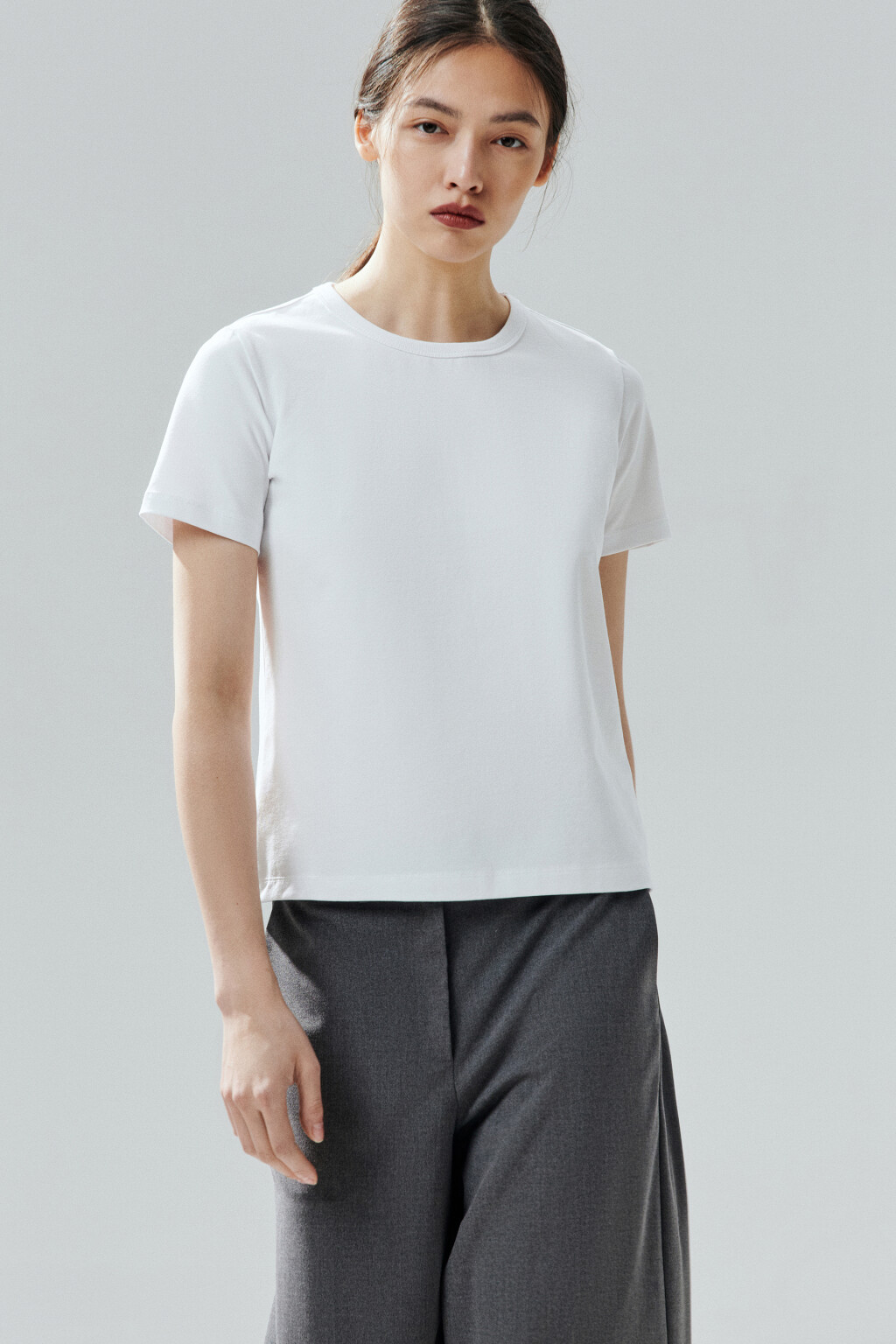 Футболка TTOP базовая из хлопка - цвет белый - 1