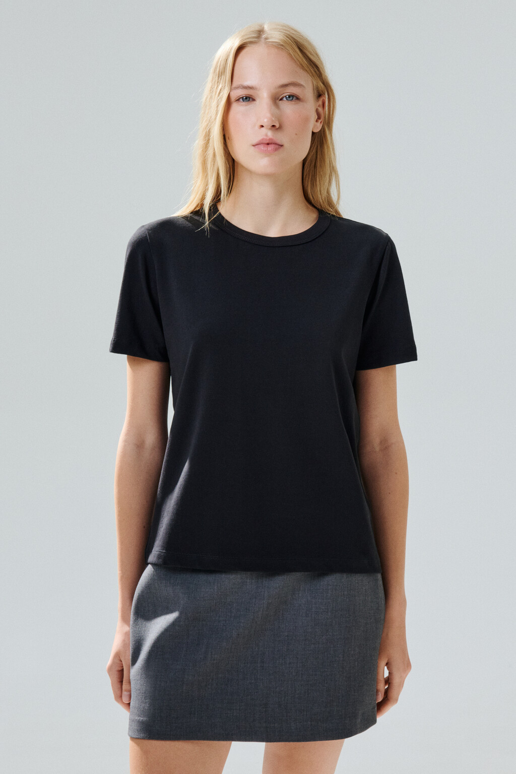 Футболка TTOP базовая из хлопка - цвет черный - 2