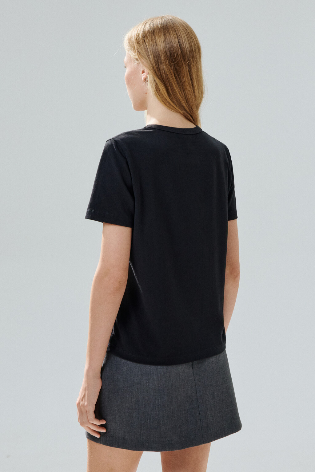 Футболка TTOP базовая из хлопка - цвет черный - 3