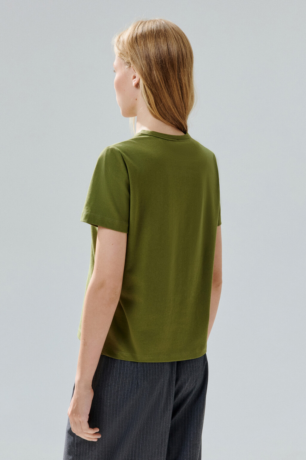 Футболка TTOP базовая из хлопка - цвет зеленый - 3