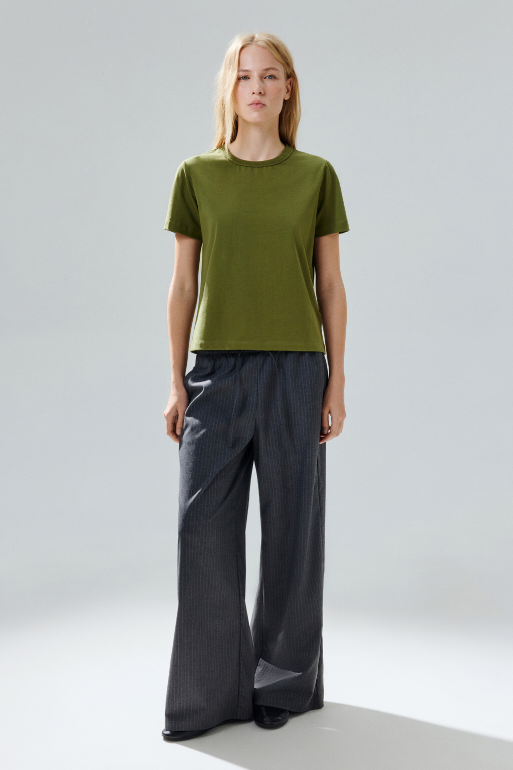 Футболка TTOP базовая из хлопка - цвет зеленый - 4